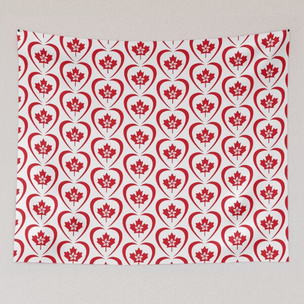 Item preview, Hong Konger Canadian Multinational Patriot Flag Series (Heart) designed and sold by Carbon-Fibre Media.