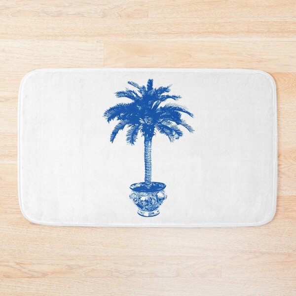 Item preview, Potted Palm Tree, cobalt blue and white designed and sold by Marymarice.