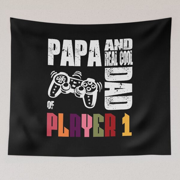 Artikelvorschau, Papa and real cool Dad of Player 1 entworfen und verkauft von bitcam18.