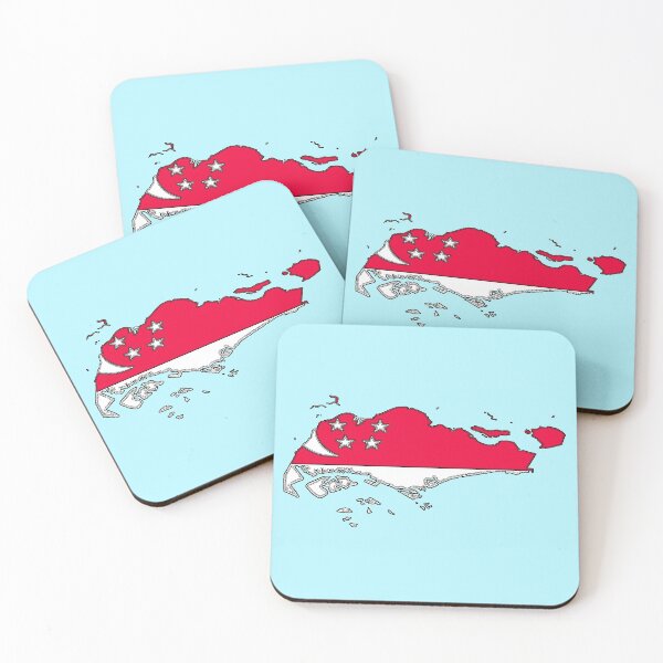 Item preview, Singapore Map With Flag designed and sold by Havocgirl.