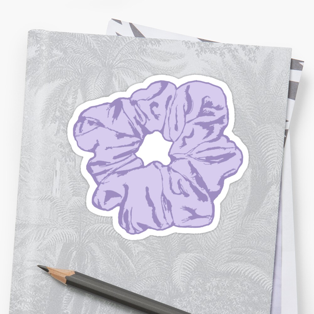 "Purple Scrunchie" Sticker by mynameisliana | Redbubble