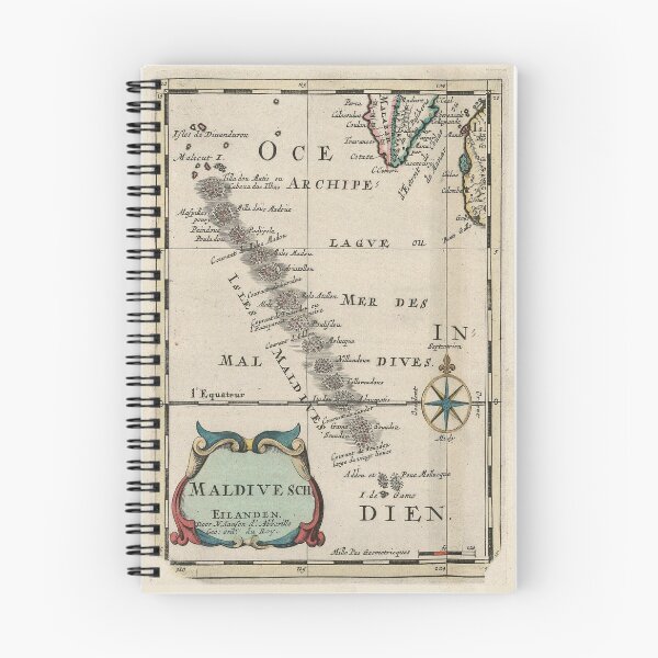 Item preview, Vintage Maldives Map (1705) designed and sold by BravuraMedia.