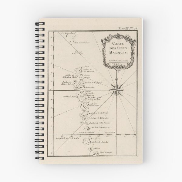 Item preview, Vintage Maldives Map (1764) designed and sold by BravuraMedia.