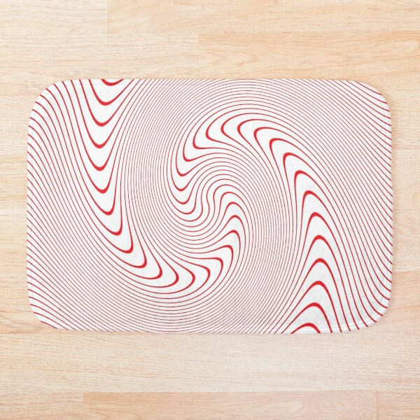 Drawings of a Wave, #Spiral, #Symmetry, #illusion, #drawings, wave Bath Mat