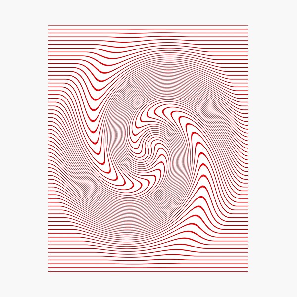 Drawings of a Wave, #Spiral, #Symmetry, #illusion, #drawings, wave Photographic Print