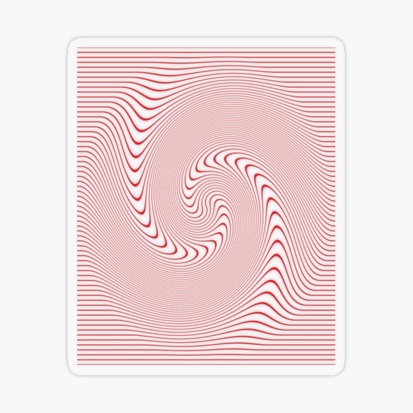 Drawings of a Wave, #Spiral, #Symmetry, #illusion, #drawings, wave Transparent Sticker
