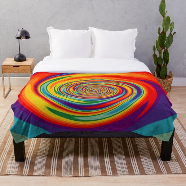 #Spiral, #Symmetry, #illusion, #drawings, wave Throw Blanket