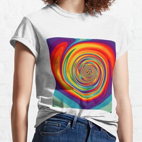 #Spiral, #Symmetry, #illusion, #drawings, wave Classic T-Shirt