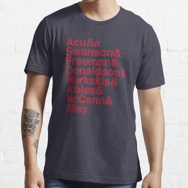 Atlanta Braves Fan Inspired Players Lineup 2019 Roster Design Essential T-Shirt