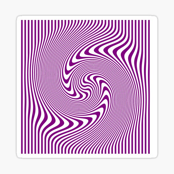 #Symmetry, #illusion, #drawings, wave Sticker