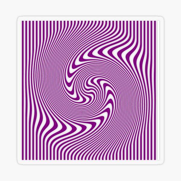 #Symmetry, #illusion, #drawings, wave Transparent Sticker