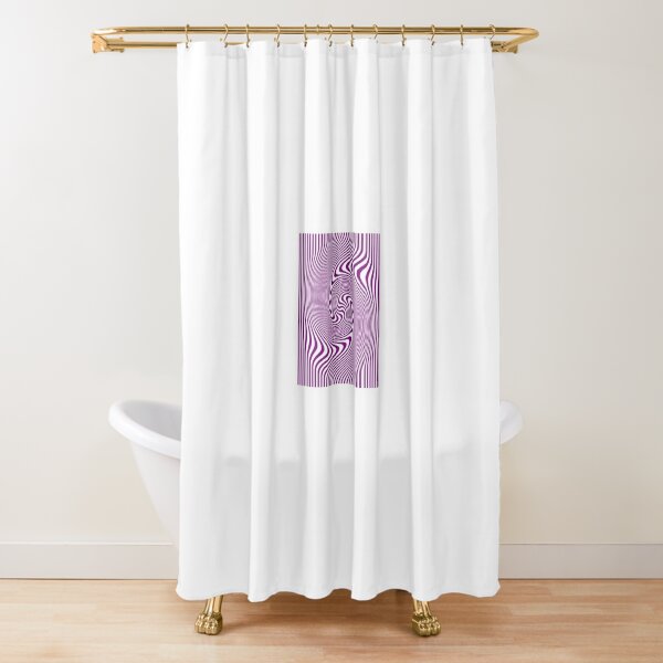 #Symmetry, #illusion, #drawings, wave Shower Curtain