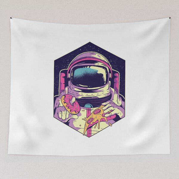 Item preview, Astronaut Eating Donut and Pizza designed and sold by mehdi-bianco.