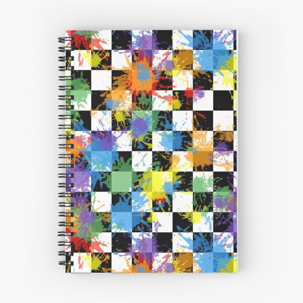 Item preview, Splatter Paint Checkered Pattern designed and sold by RoserinArt.