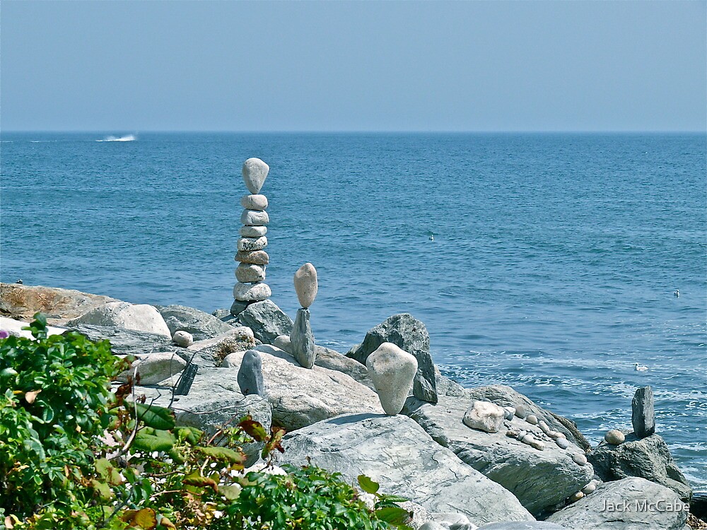 "Rock Sculptures Narragansett Ocean Road Rhode Island *featured