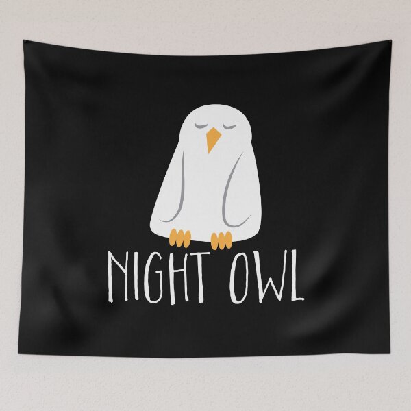 Item preview, NIGHT OWL with matching early bird and exhausted pigeon designed and sold by jazzydevil.