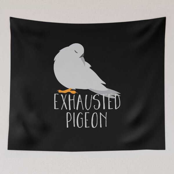 Item preview, Exhausted pigeon with matching night owl and early bird designed and sold by jazzydevil.