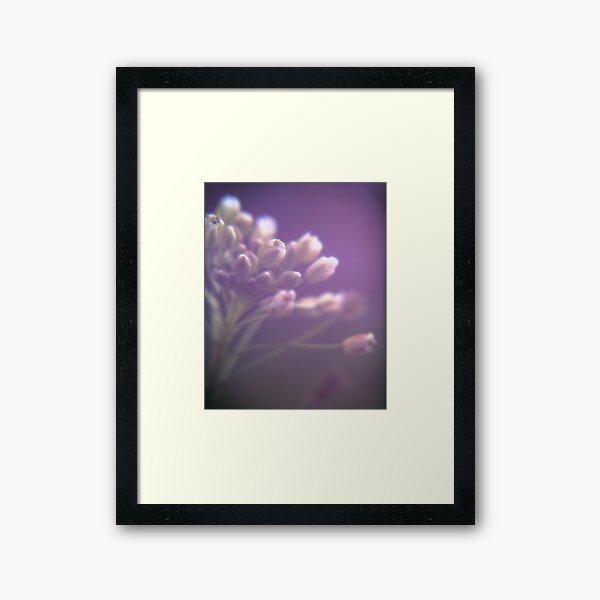 Purple Painterly Flowers Framed Art Print