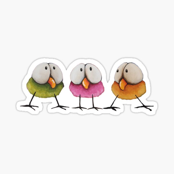 Three Little Birds Sticker