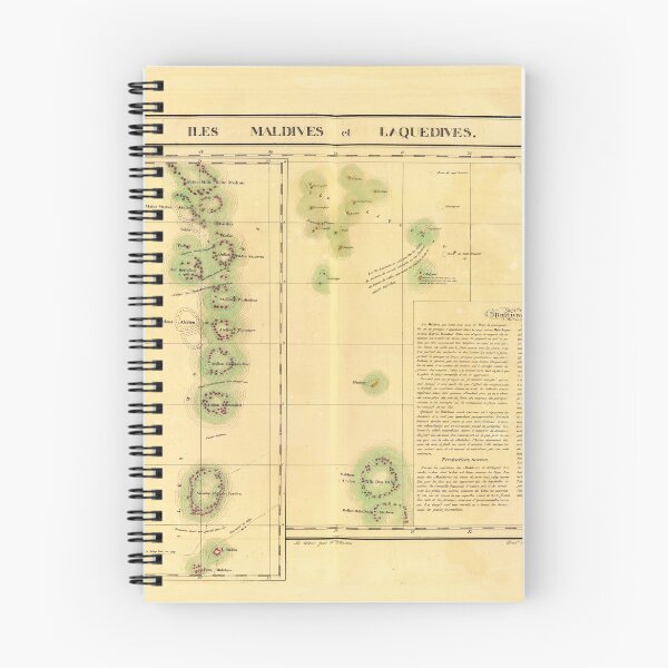 Item preview, Vintage Maldives Map (1827) designed and sold by BravuraMedia.