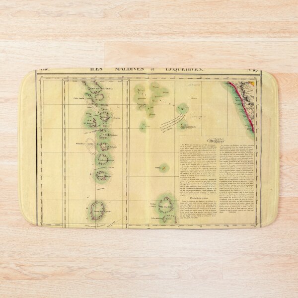 Item preview, Vintage Maldives Map (1827) designed and sold by BravuraMedia.