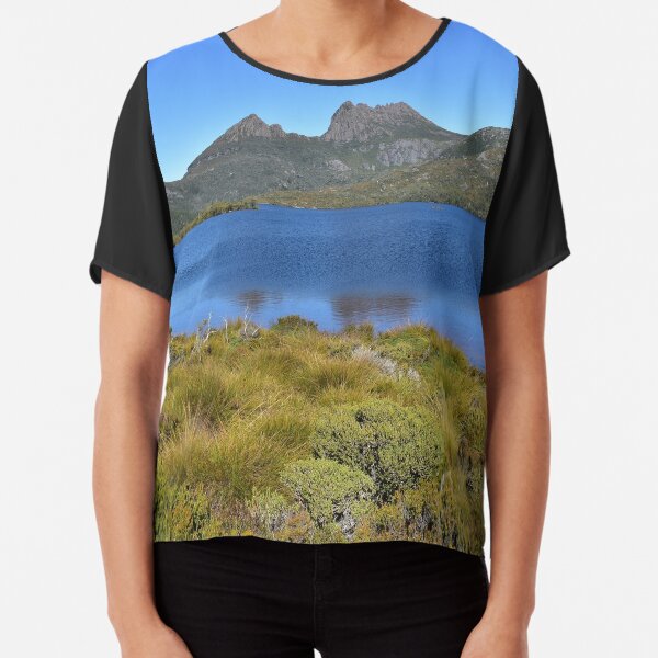 Dove Lake and Cradle Mountain. Tasmania Chiffon Top