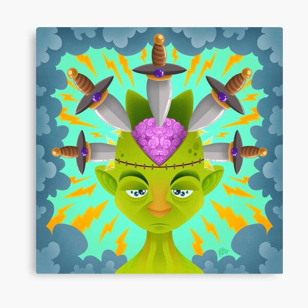 Migraine Health Portrait Canvas Print