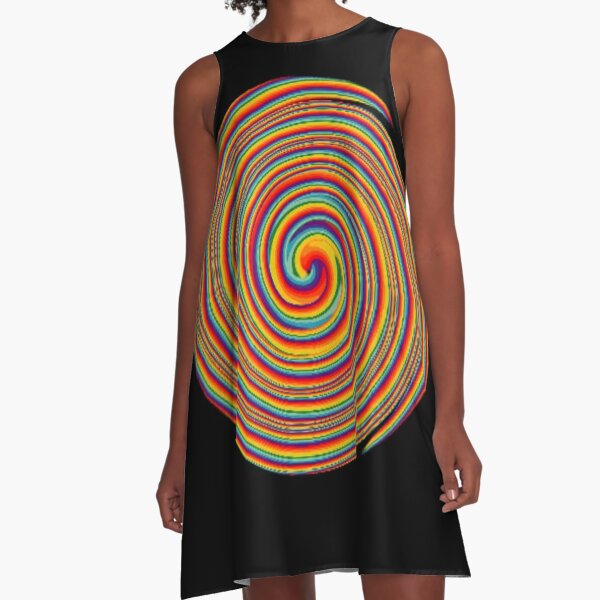  Op art - art movement, short for optical art, is a style of visual art that uses optical illusions A-Line Dress