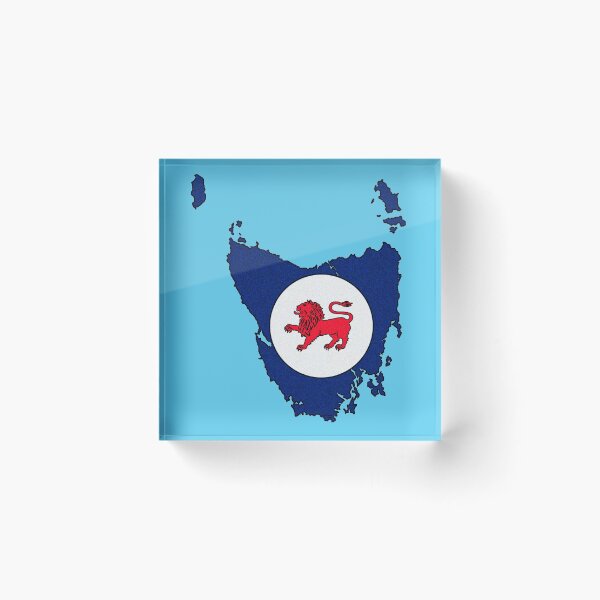Item preview, Tasmania Australia Map With Tasmanian State Flag designed and sold by Havocgirl.