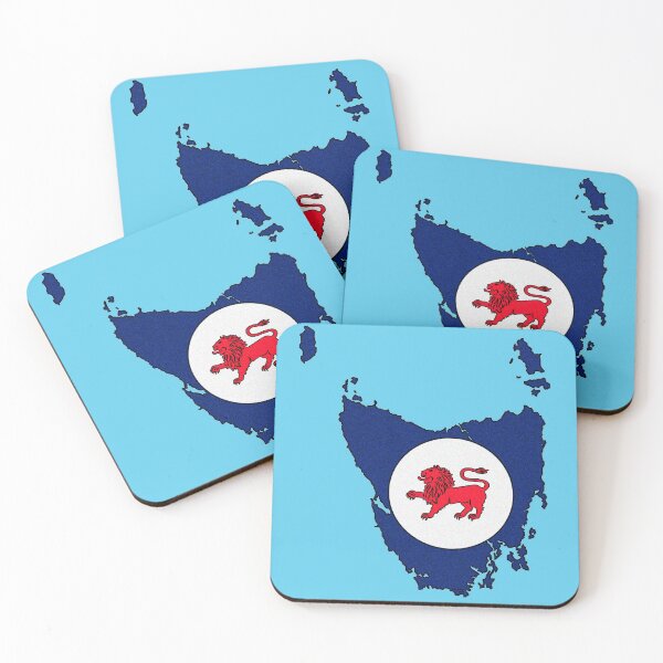 Item preview, Tasmania Australia Map With Tasmanian State Flag designed and sold by Havocgirl.