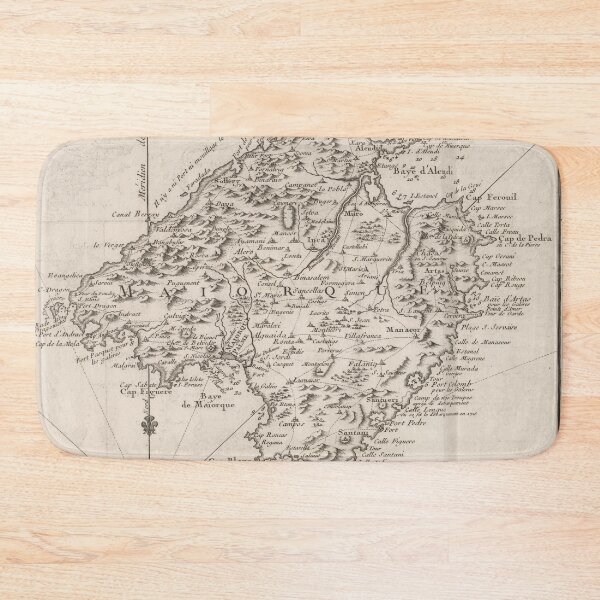 Item preview, Vintage Mallorca Spain Map (1764) designed and sold by BravuraMedia.