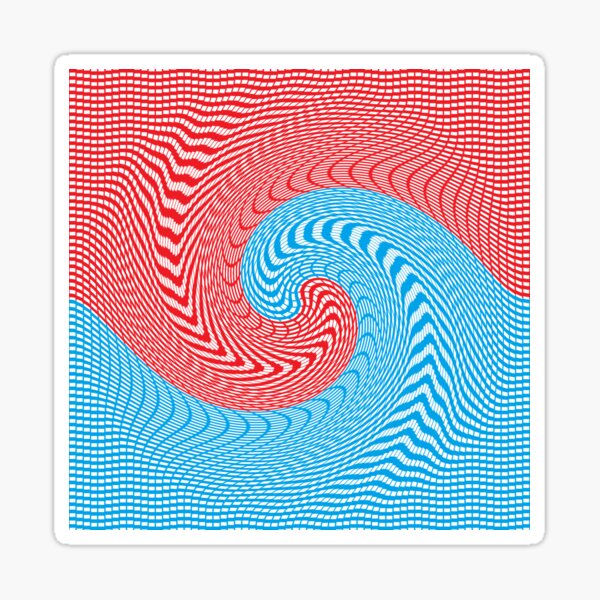 Op art - art movement, short for optical art, is a style of visual art that uses optical illusions Sticker