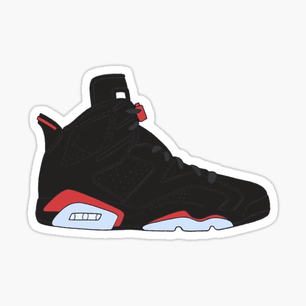 Air Jordan VI (6) "Black Infrared" Sticker