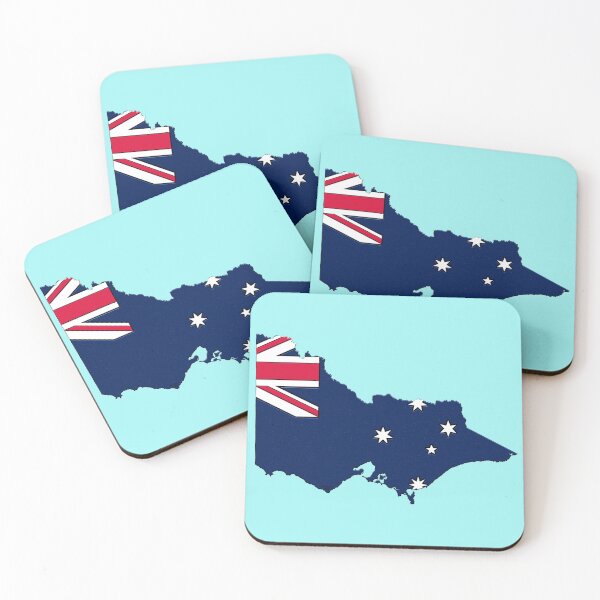 Item preview, Victoria Australia Map With Victoria State Flag designed and sold by Havocgirl.