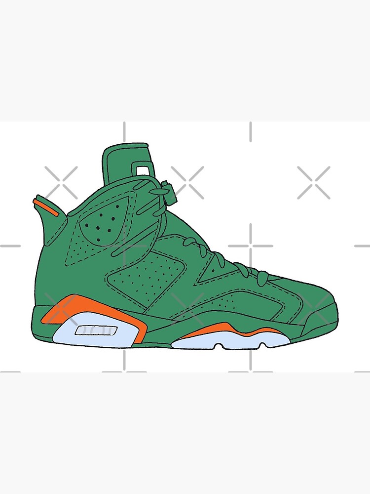 Air Jordan VI 6 Green Gatorade Art Board Print