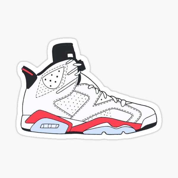 Vista previa del artículo con la obra «Air Jordan VI (6) "Infrarrojo Blanco"», diseñado y vendido por gaeldesmarais.