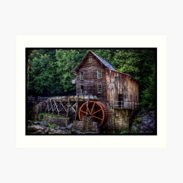 Glade Creek Grist Mill Art Print
