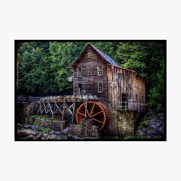 Glade Creek Grist Mill Photographic Print