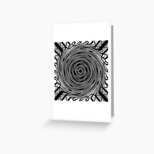 #Design, #abstract, #pattern, #illustration, psychedelic, vortex, modern, art, decoration Greeting Card