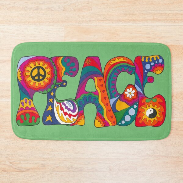 Psychedelic Peace Bath Mat