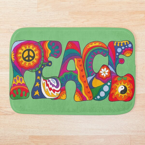 Psychedelic Peace Bath Mat