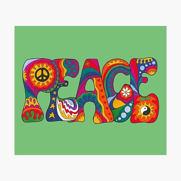 Psychedelic Peace Photographic Print