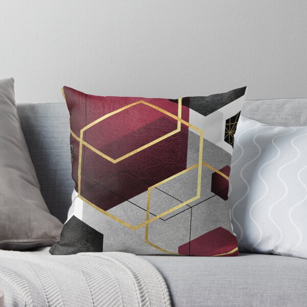 Item preview, Geometric Hexagons in Red and Black designed and sold by UrbanEpiphany.
