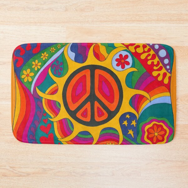 Item preview, Psychedelic Flaming Peace designed and sold by Kellie Espie Art.
