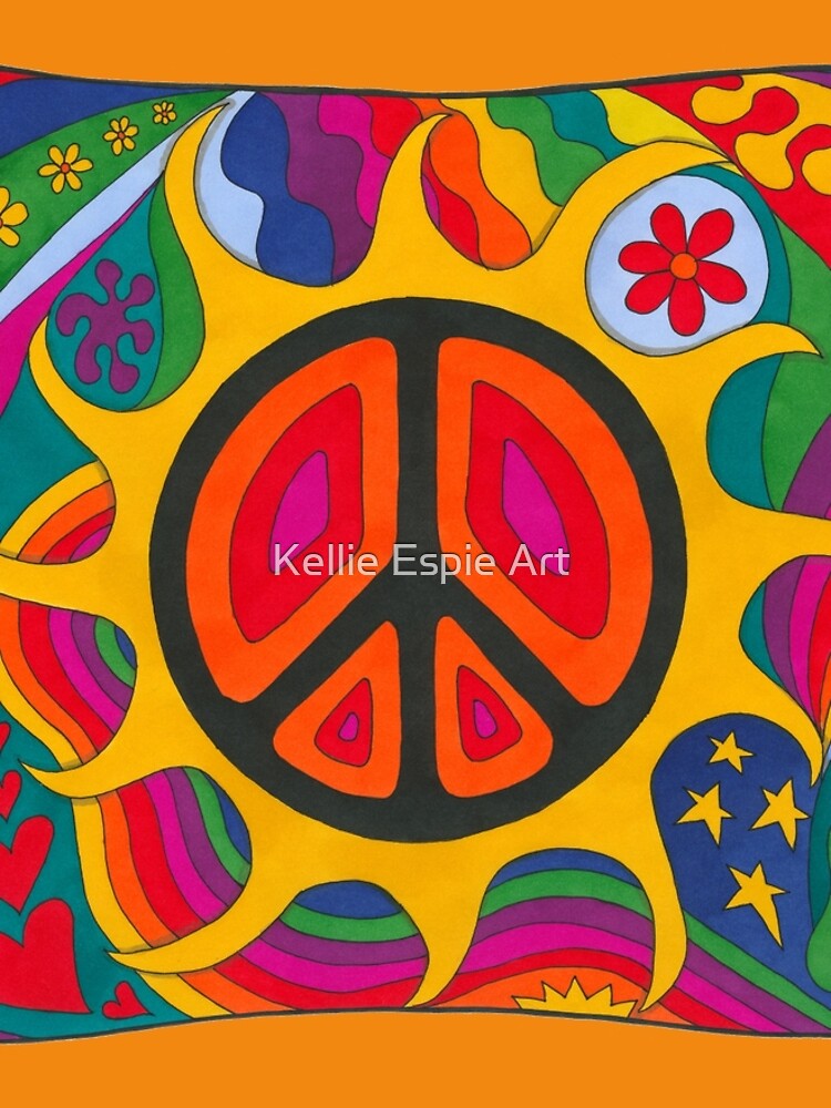 Psychedelic Flaming Peace by kelkel66