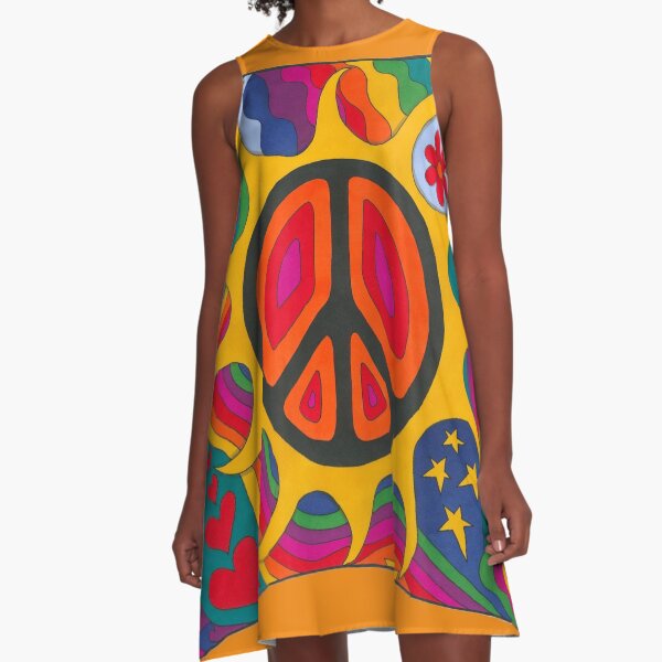 Item preview, Psychedelic Flaming Peace designed and sold by Kellie Espie Art.