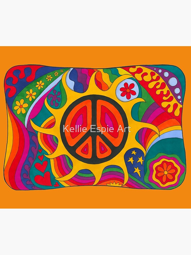 Psychedelic Flaming Peace by kelkel66
