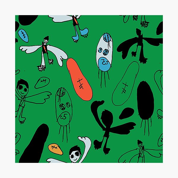 Footy Fever - Gnome plus green no embellishment - Repeat Pattern Photographic Print