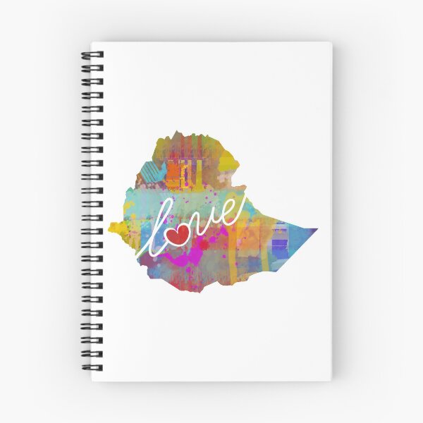 Item preview, Ethiopia Love - A Colorful Watercolor State Map Silhouette designed and sold by traciwithani.