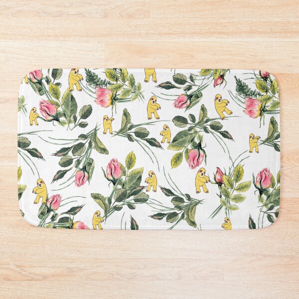 Item preview, Yellow Sloths Pink Roses Pattern designed and sold by Bliss Find And Design.